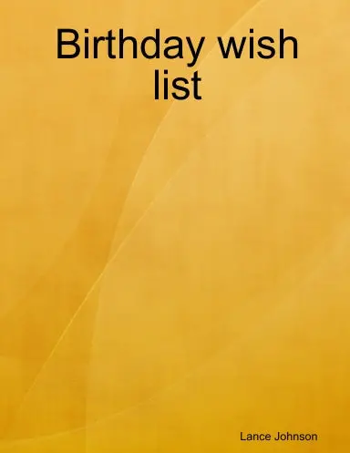 Birthday Wish List 1