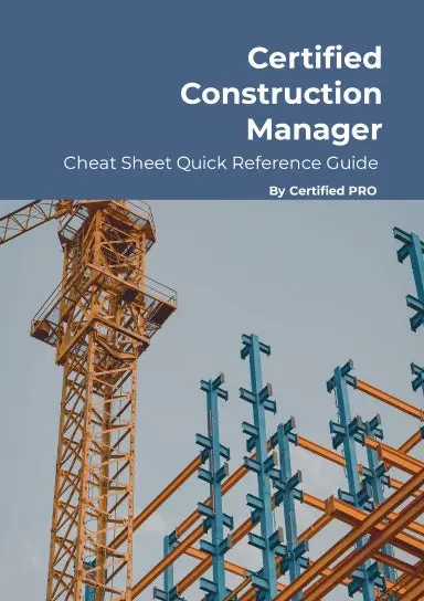 Certified Construction Manager Exam Prep Quick Reference Study Guide 1