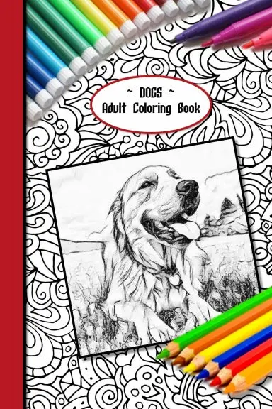 Dogs Vol 1 | Adult Coloring Book | Colourmekind 1