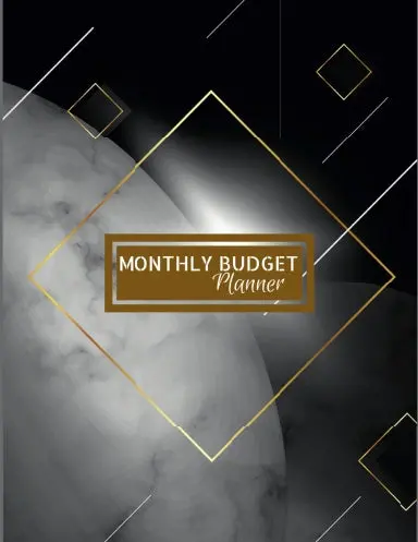 Monthly Budget Planner - Luxury Golden Line & Gray Planner 1