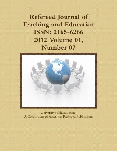 Refereed Journal Of Teaching And Education 1