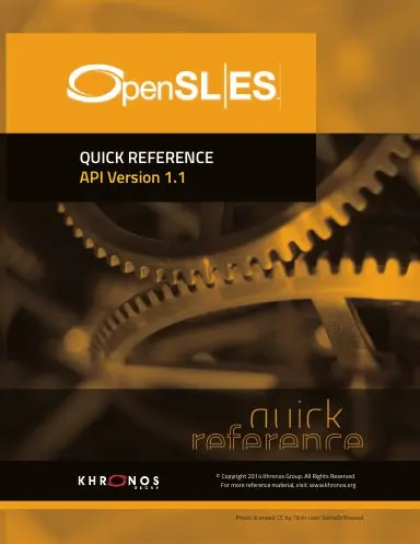 Opensl Es Quick Reference Guide 1