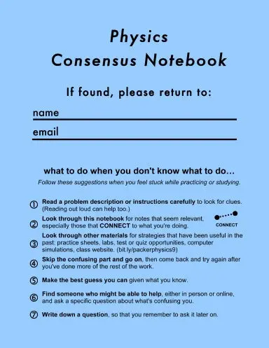 Physics Consensus Notebook 1