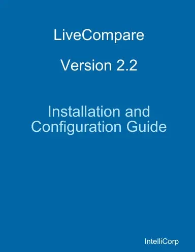Livecompare 2.2 Installation And Configuration Guide 1