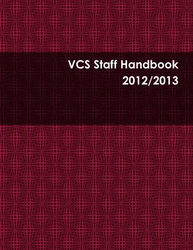 Vcs Staff Handbook 2012/2013 1