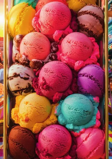 A5 Notebook, Journal | Grid Paper | 120 Pages/60 Sheets | Sweet Colorful Ice Cream No. 1 1