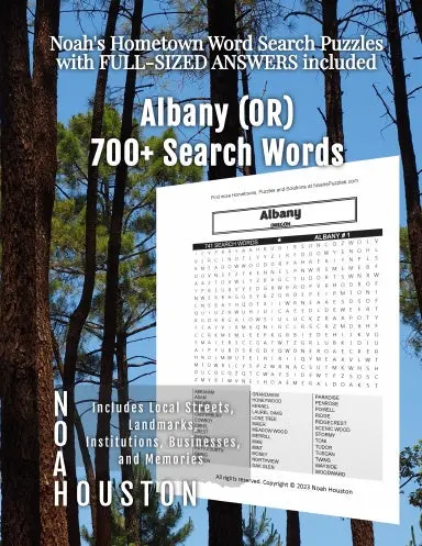 Noahõs Hometown Word Search Puzzles With Full-Sized Answers Included Albany (Or) 1