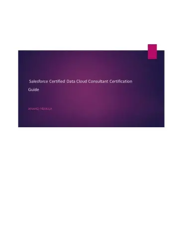 Salesforce Certified Data Cloud Consultant Certification Guide 1