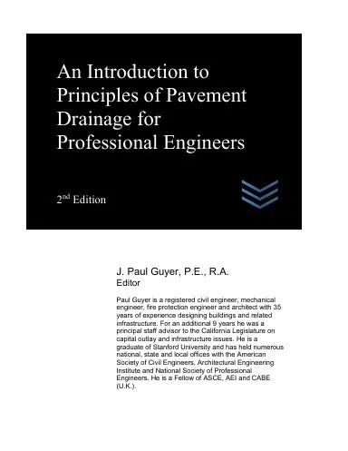 An Introduction To Principles Of Pavement Drainage For Professional Engineers 1