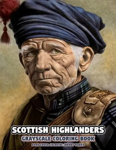 Scottish Highlanders Grayscale Coloring Book (Paperback) 1