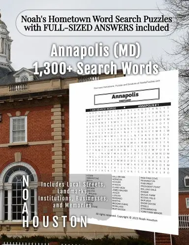 Noahõs Hometown Word Search Puzzles With Full-Sized Answers Included Annapolis (Md) 1