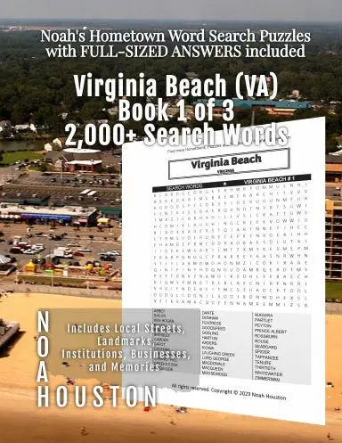 Noahõs Hometown Word Search Puzzles With Full-Sized Answers Included Virginia Beach (Va), Book 1 Of 3 1