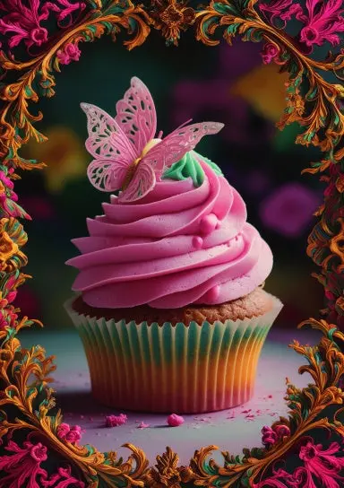 A5 Notebook, Journal | College Ruled Lined Paper | 120 Pages/60 Sheets | Sweet Fantasy Cupcake No. 13 1