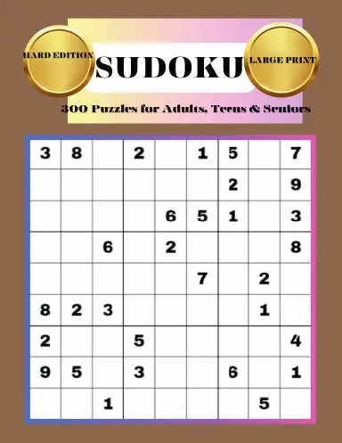 Hard Large Print Sudoku 1