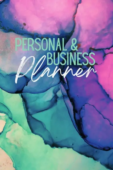 Personal & Business Planner - A5 - English - Greenbluepink Float 1