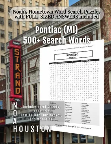 Noahõs Hometown Word Search Puzzles With Full-Sized Answers Included Pontiac (Mi) 1