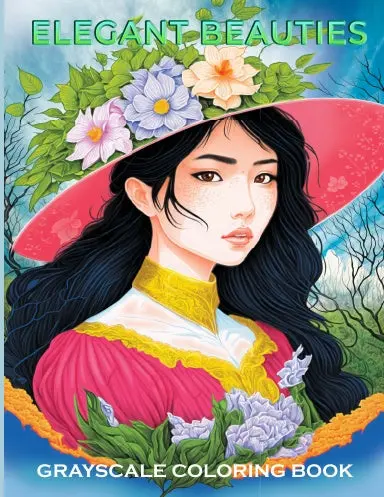 Elegant Beauties Grayscale Coloring Book (Paperback) 1