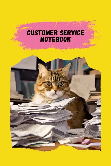 Customer Service Notebook: Occupational Cats- Charles (Coil Bound) 1