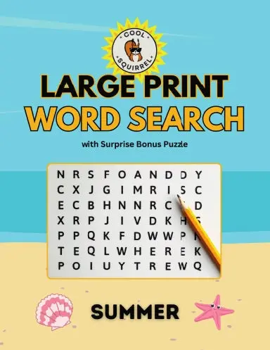 Large Print Word Search - Summer 1