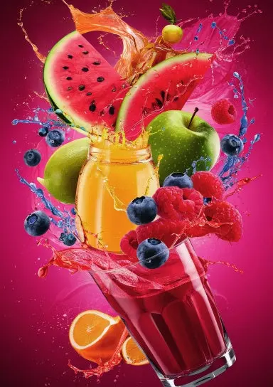 A5 Notebook, Journal | Grid Paper | 120 Pages/60 Sheets | Fresh And Juicy Fruits No. 3 1