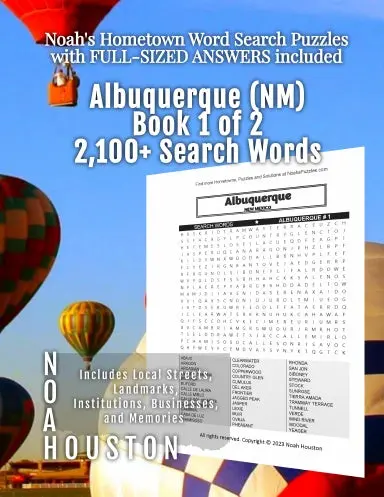 Noahõs Hometown Word Search Puzzles With Full-Sized Answers Included Albuquerque (Nm), Book 1 Of 2 1