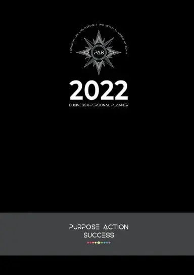 6-In-1 Business & Personal Planner 2022 | Black | Coil Binding | Andromedah Matte Cover | 1 Business | Purpose Action Success Planner | 2022 Planner | V3.3 | A4 Size 1