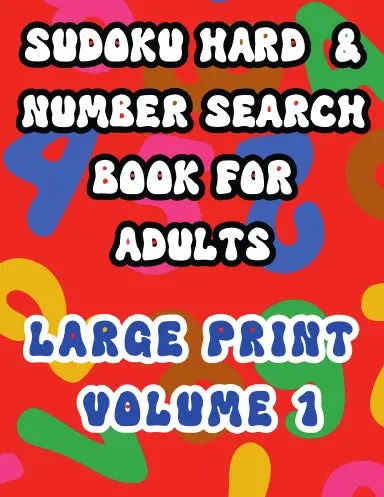 Sudoku Hard And Number Search Book For Adults 1
