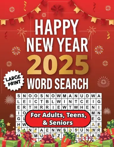 Happy New Year 2025 Word Search For Adults 1