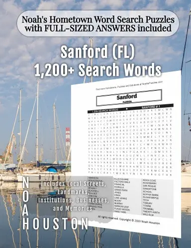 Noahõs Hometown Word Search Puzzles With Full-Sized Answers Included Sanford (Fl) 1