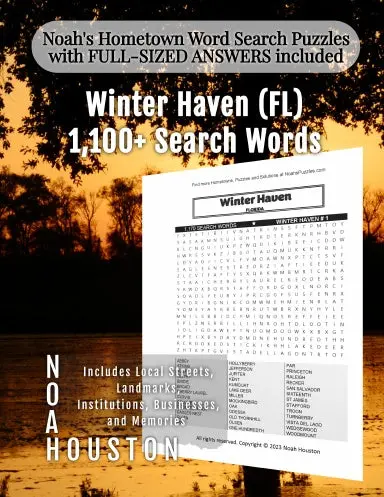 Noahõs Hometown Word Search Puzzles With Full-Sized Answers Included Winter Haven (Fl) 1
