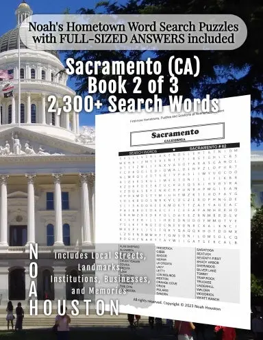 Noahõs Hometown Word Search Puzzles With Full-Sized Answers Included Sacramento (Ca), Book 2 Of 3 1