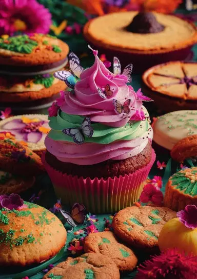 A5 Notebook, Journal | College Ruled Lined Paper | 120 Pages/60 Sheets | Sweet Fantasy Cupcake No. 11 1