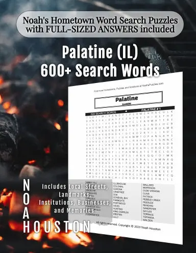 Noahõs Hometown Word Search Puzzles With Full-Sized Answers Included Palatine (Il) 1