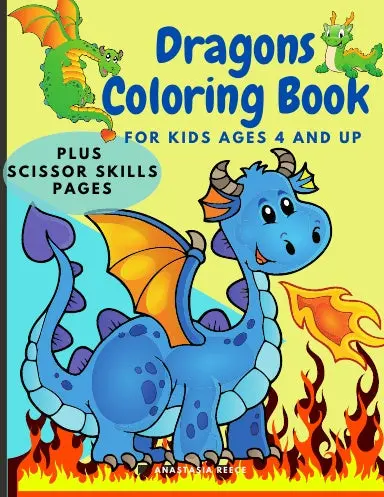 Dragons Coloring Book For Kids Ages 4 And Up 1