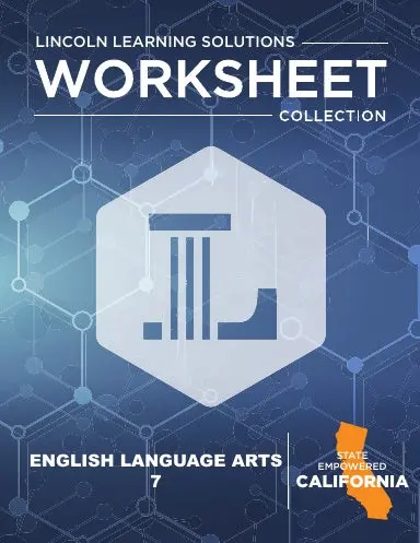 Ca English Language Arts 7 - Worksheet Collection 1