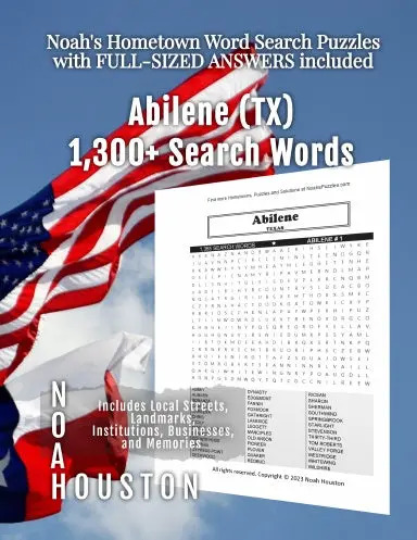 Noahõs Hometown Word Search Puzzles With Full-Sized Answers Included Abilene (Tx) 1