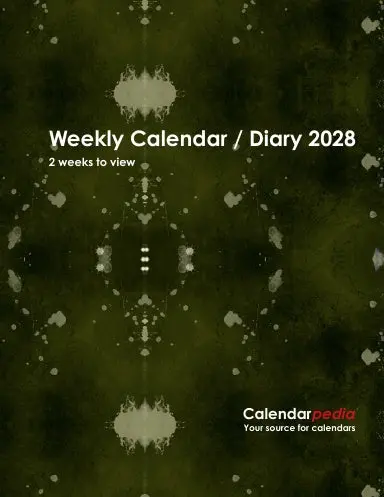 Weekly Calendar / Diary 2028 1