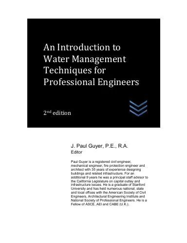 An Introduction To Water Management Techniques For Professional Engineers 1