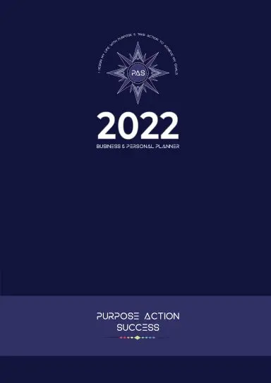 2022 Pas Business & Personal Planner (A4 - Dark Navy Blue) - 24-Hour Daily Planner | Daily Diary | Daily Planner | 12 Months 1