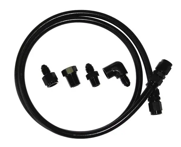 Af30-3006Blk -3An Black Nylon Outer / Stainless Braided Gauge Line Kit 1