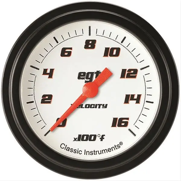 Classic Instruments Vs398Wblf Velocity Series Gauges – White Dial, Black Bezel 1