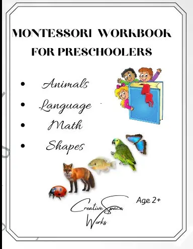 Montessori Workbook For Preschoolers - Animals Theme 1