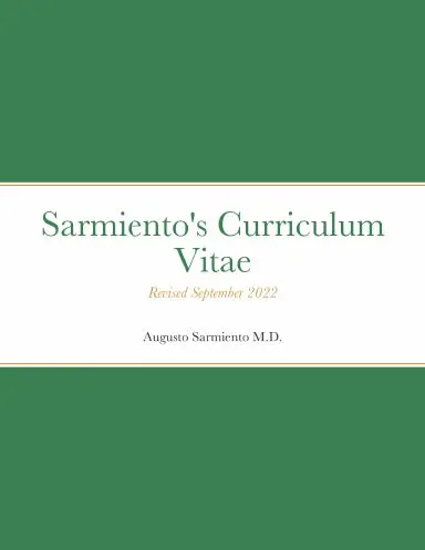 Sarmiento's Curriculum Vitae 1
