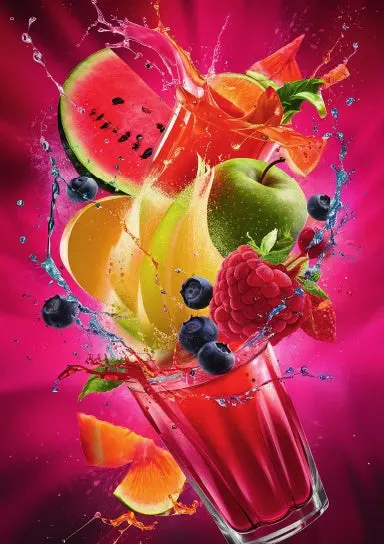 A5 Notebook, Journal | Grid Paper | 120 Pages/60 Sheets | Fresh And Juicy Fruits No. 4 1