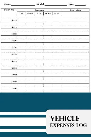Vehicle Expenses Log 1