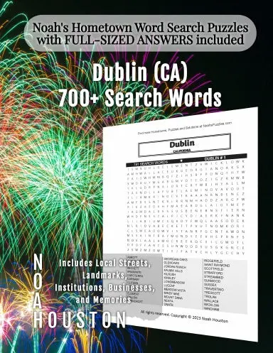 Noahõs Hometown Word Search Puzzles With Full-Sized Answers Included Dublin (Ca) 1