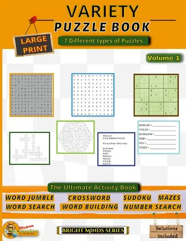 Variety Puzzle Book - 7 Different Types Of Puzzles 1