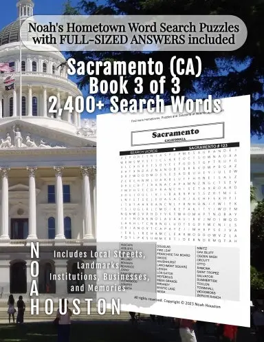 Noahõs Hometown Word Search Puzzles With Full-Sized Answers Included Sacramento (Ca), Book 3 Of 3 1