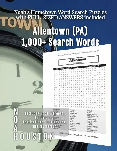 Noahõs Hometown Word Search Puzzles With Full-Sized Answers Included Allentown (Pa) 1