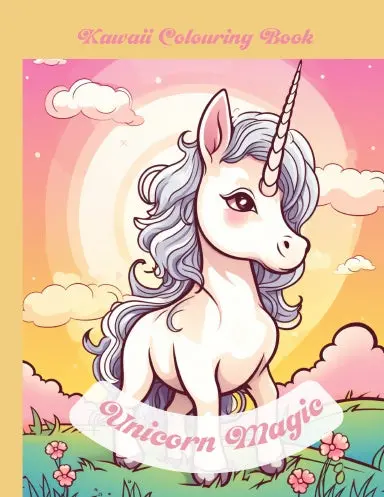 Unicorn Magic Kawaii Colouring Book Premium Edition 1